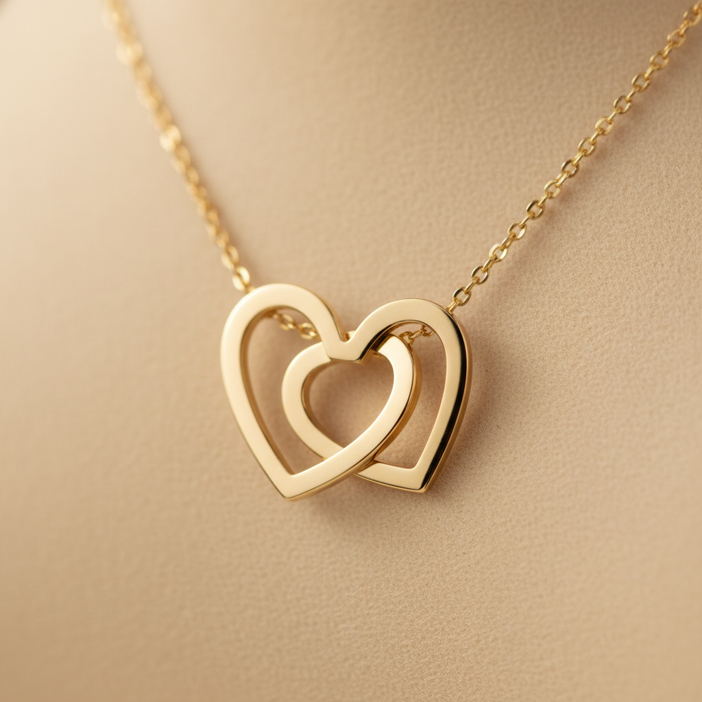 Interlocking Hearts necklace - BEST SELLER