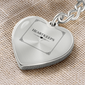 Graphic Heart with Curb Keychain Attachment