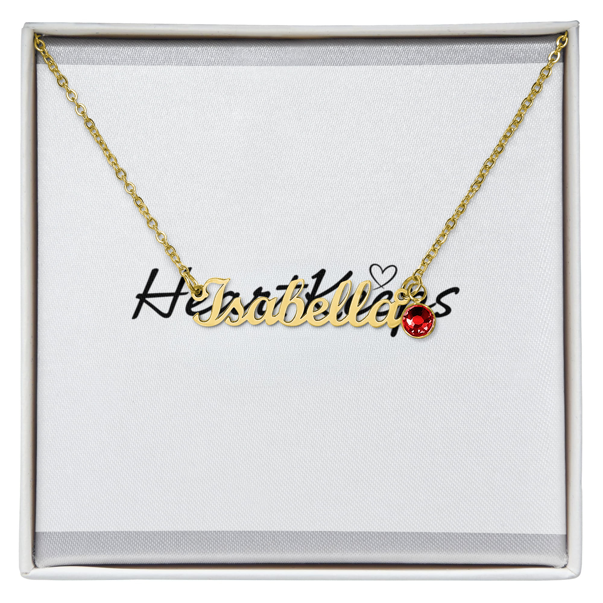 Name Necklace with Birthstone – Personalized Gift for Mom