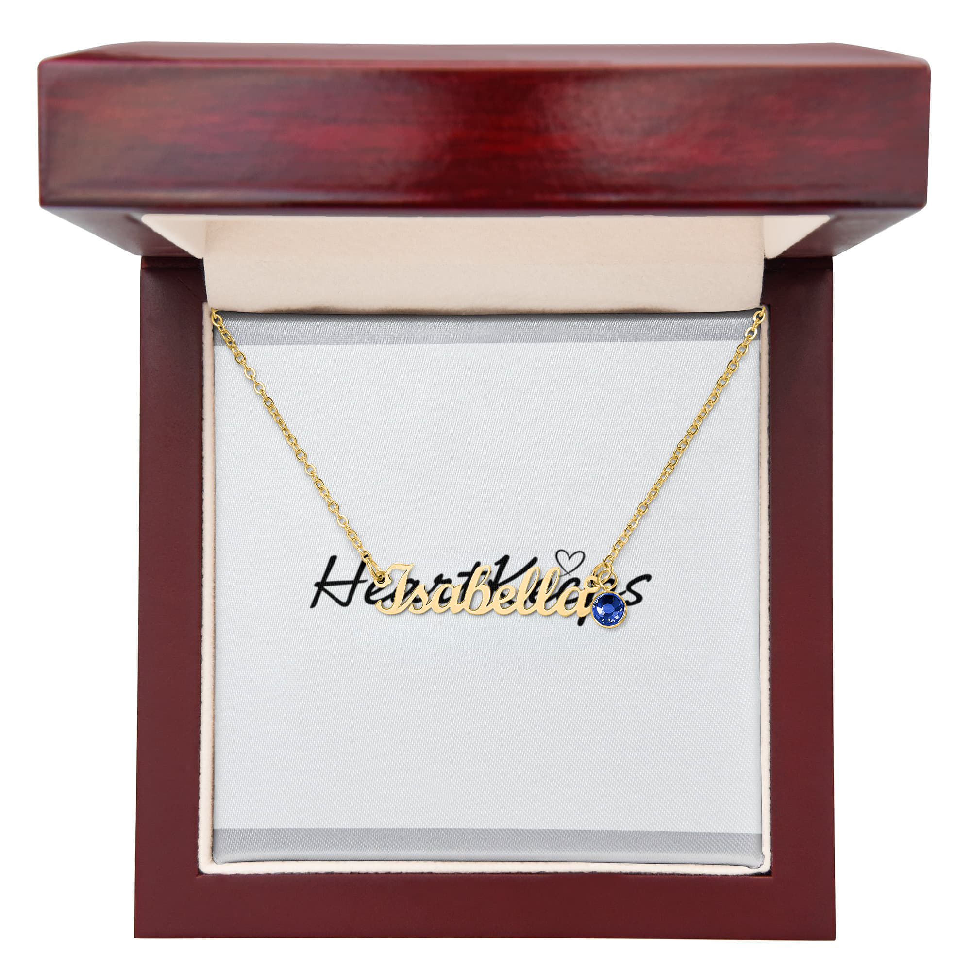 Name Necklace with Birthstone – Personalized Gift for Mom