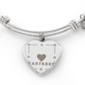 Non-Message Card Luxury Heart Bangle with Engraving
