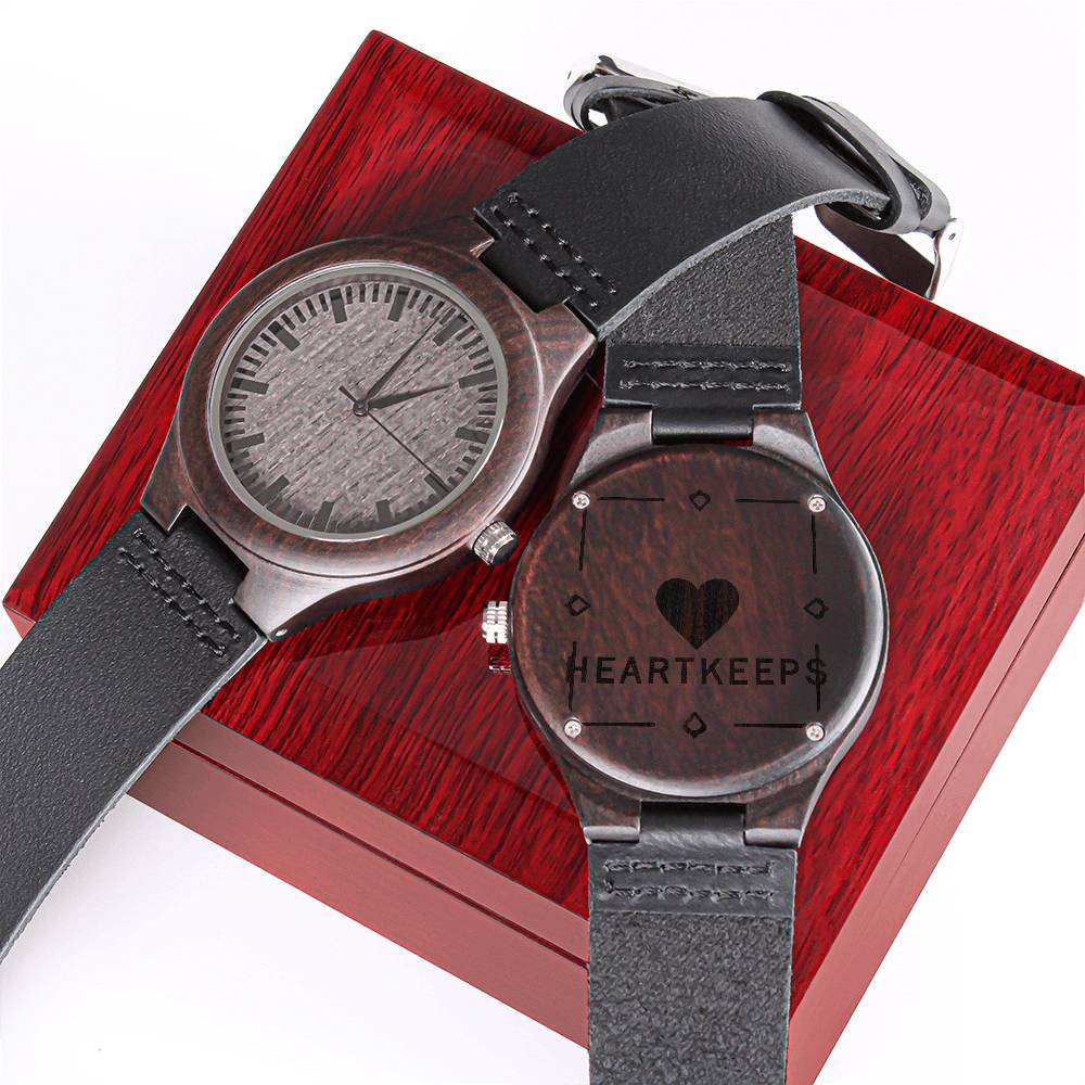 Engraved Wood Watch – Personalized Gift for Him Under $80