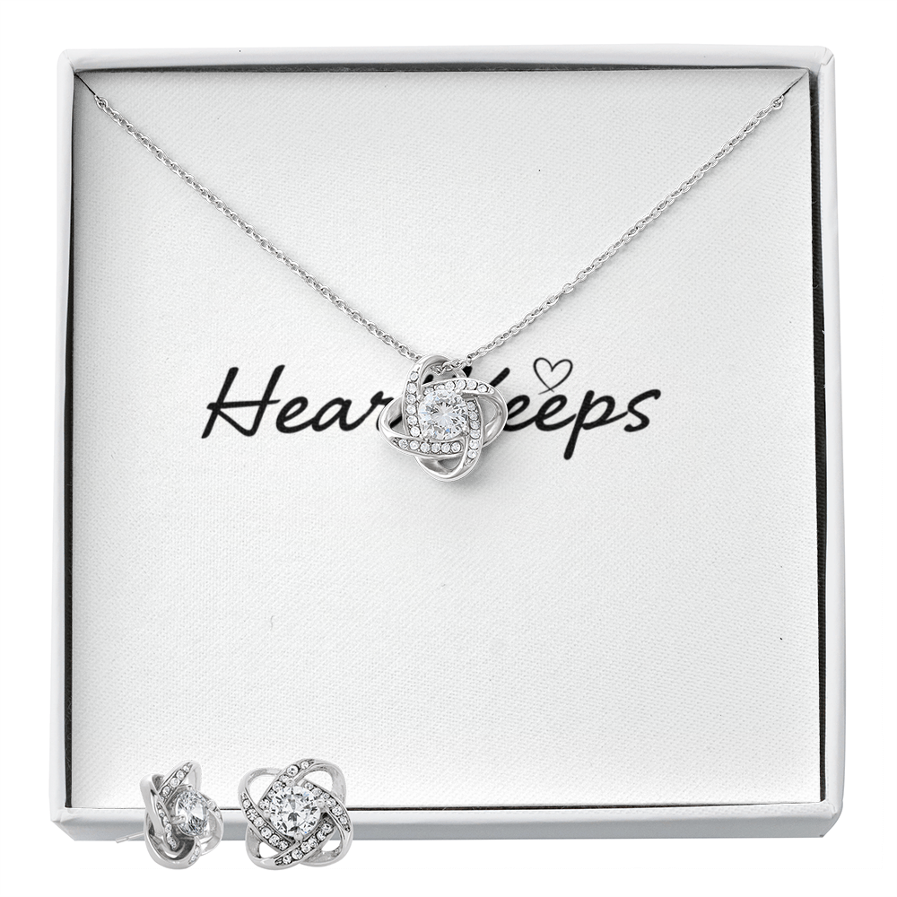 Love Knot Necklace & Earring Set