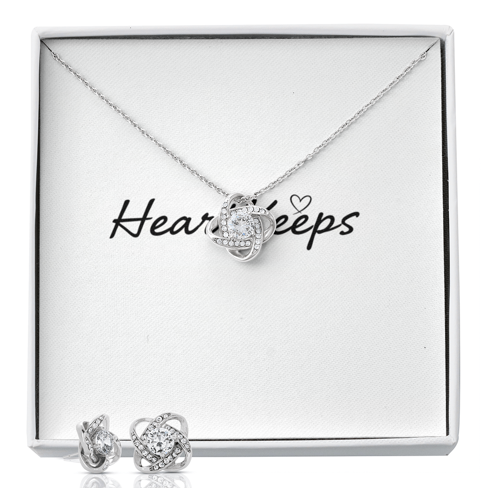 Love Knot Necklace & Earring Set