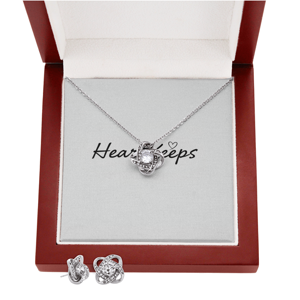 Love Knot Necklace & Earring Set - BEST SELLER