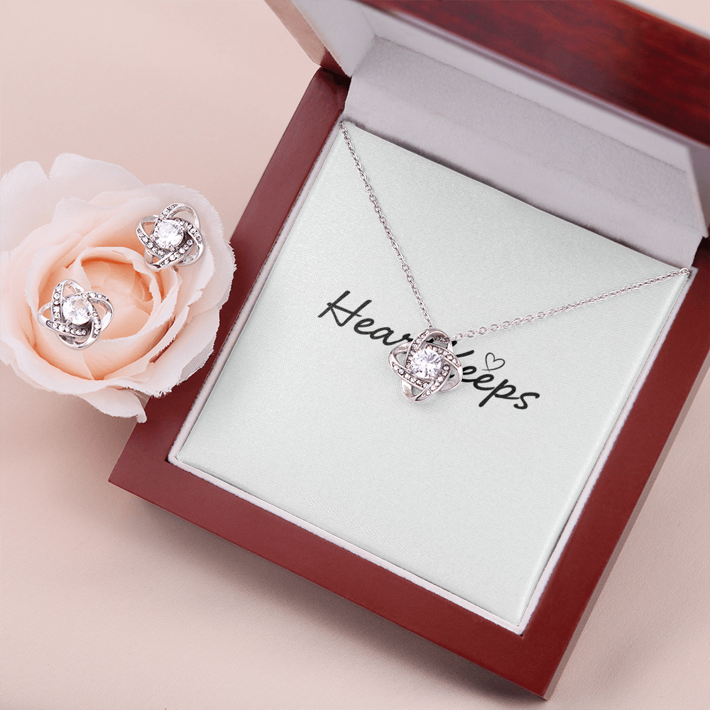Love Knot Necklace & Earring Set