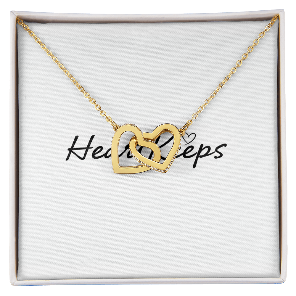 Interlocking Hearts Necklace - Yellow & White Gold Variants