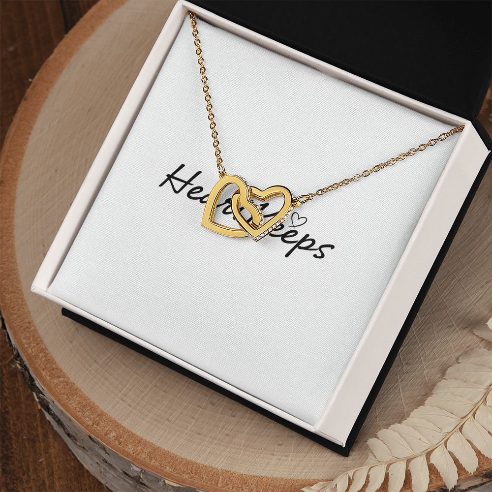 Interlocking Hearts Necklace - Yellow & White Gold Variants