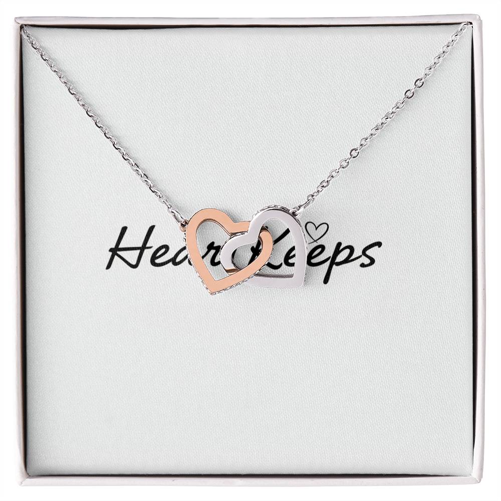Interlocking Hearts Necklace - Yellow & White Gold Variants