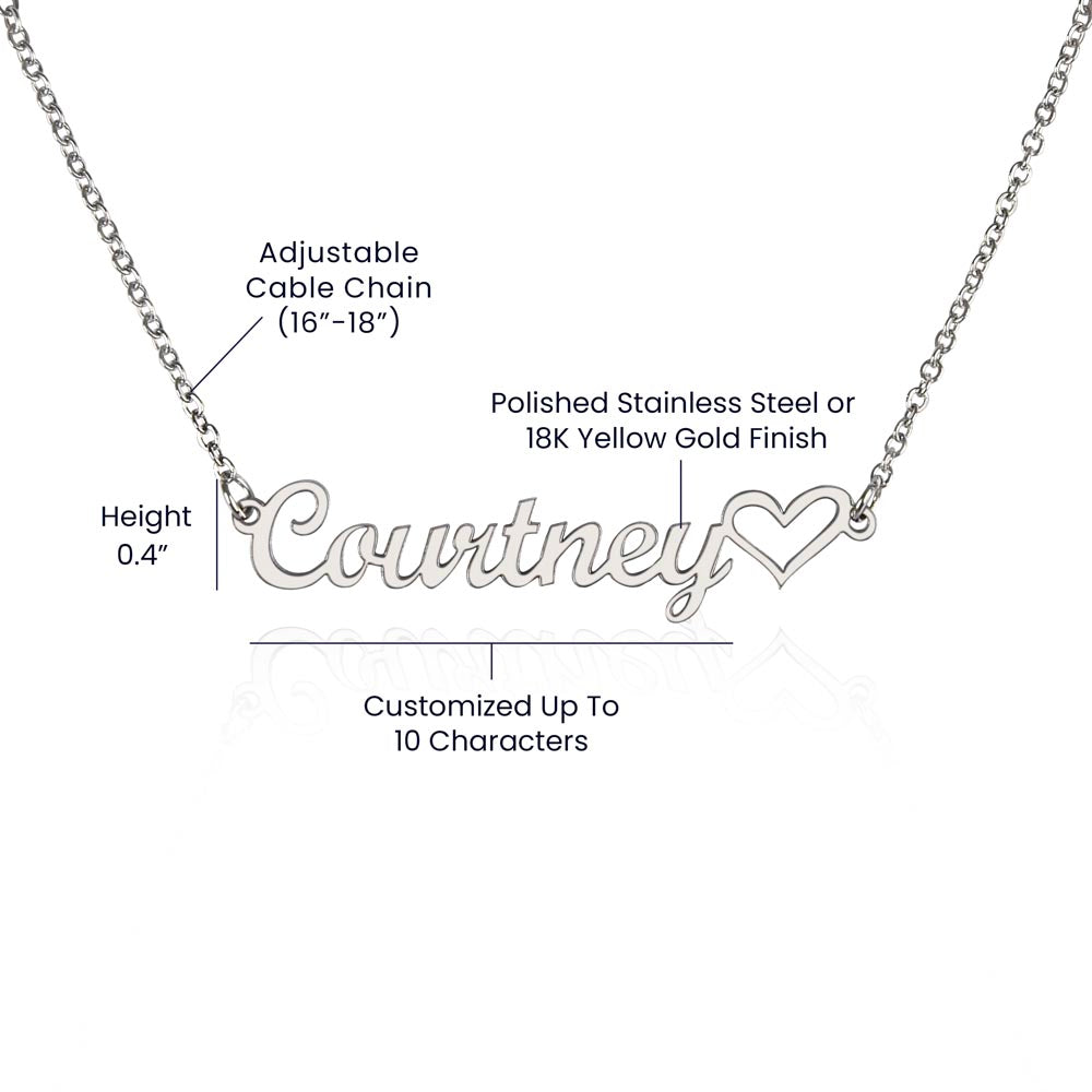 Heart Name Necklace - BEST SELLER