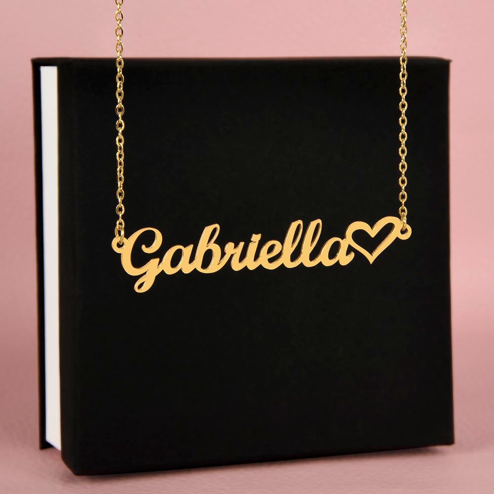 Heart Name Necklace – Personalized Gift for Her Under $70