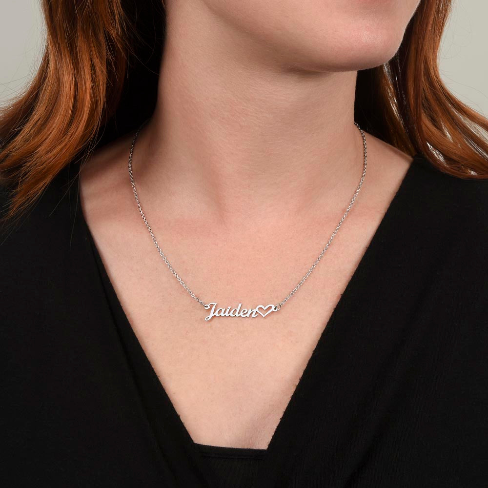 Heart Name Necklace - No MC
