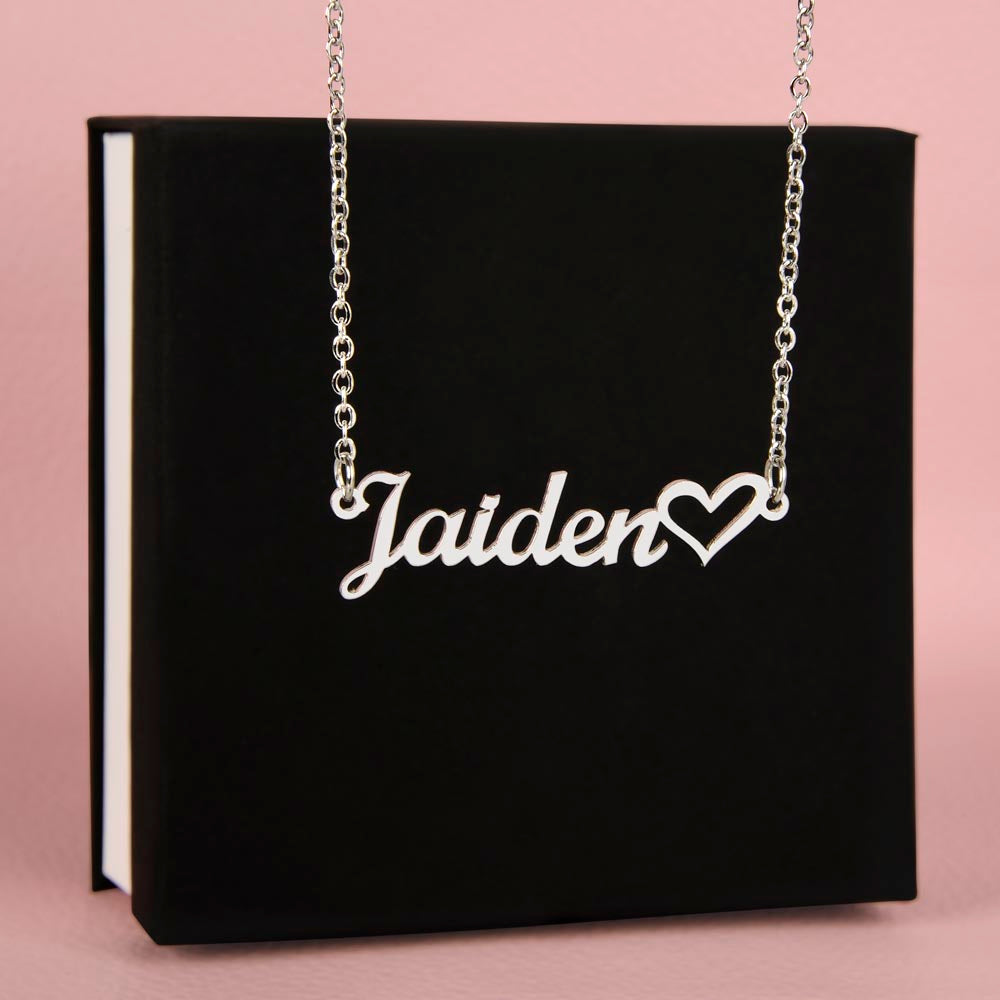 Heart Name Necklace - No MC