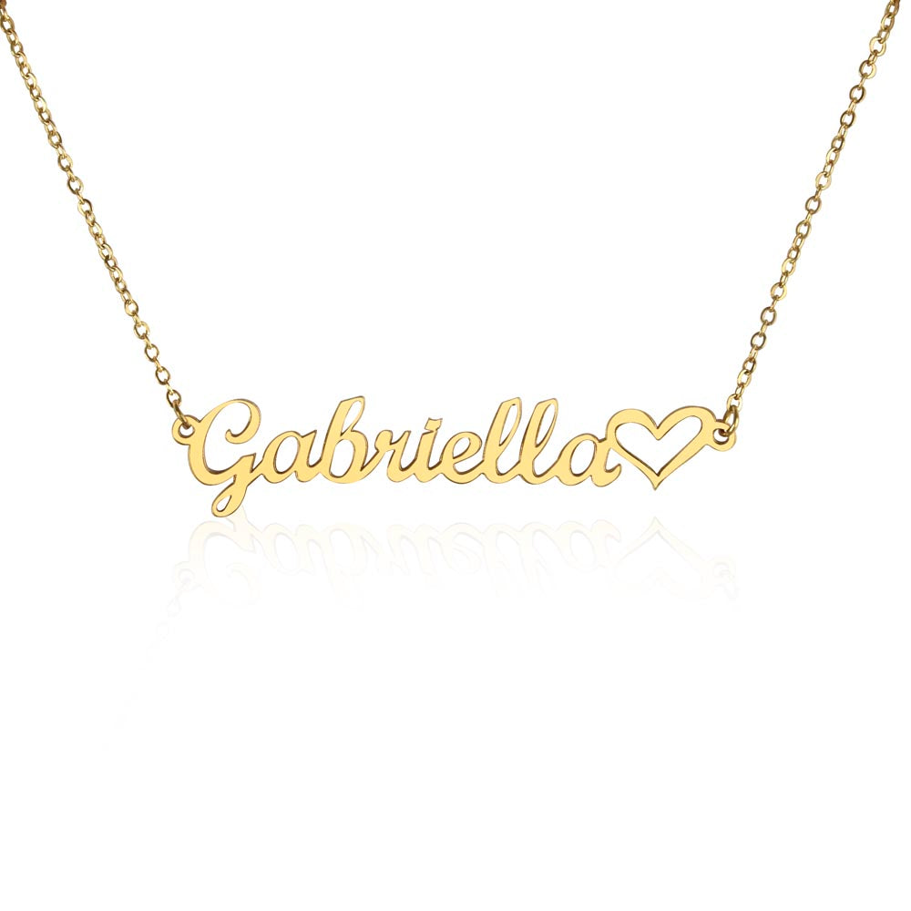Heart Name Necklace - No MC