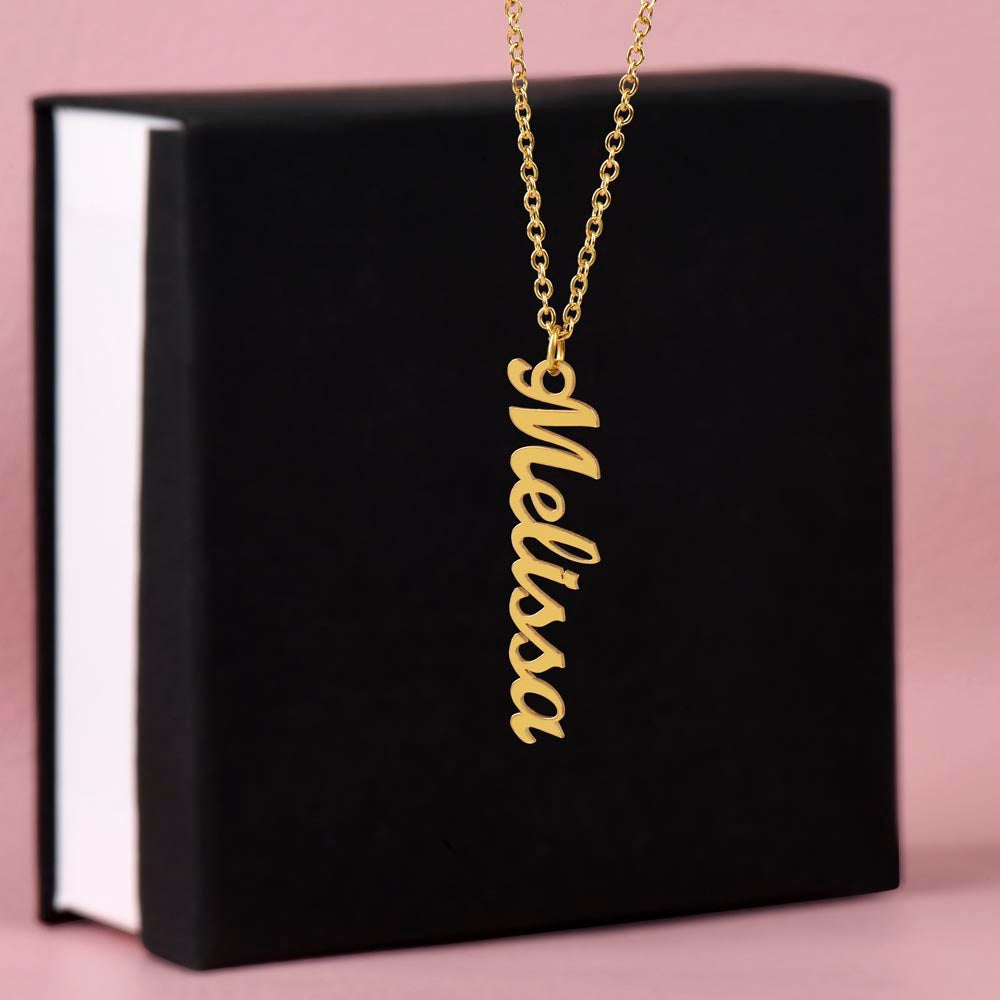 Vertical Name Necklace - No MC