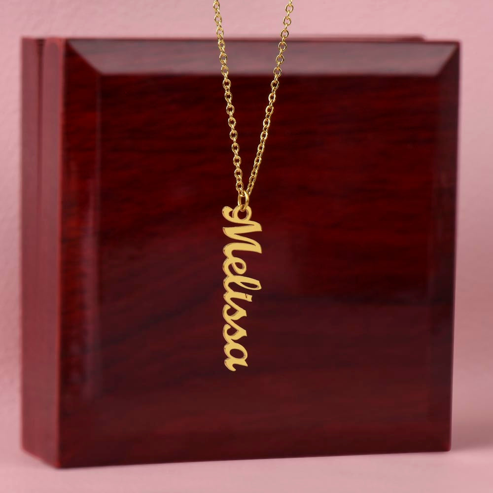 Vertical Name Necklace - No MC