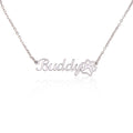 Paw Print Name Necklace - No MC