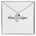 Baby Feet Necklace with Birthstone - Engraved  - BEST SELLER