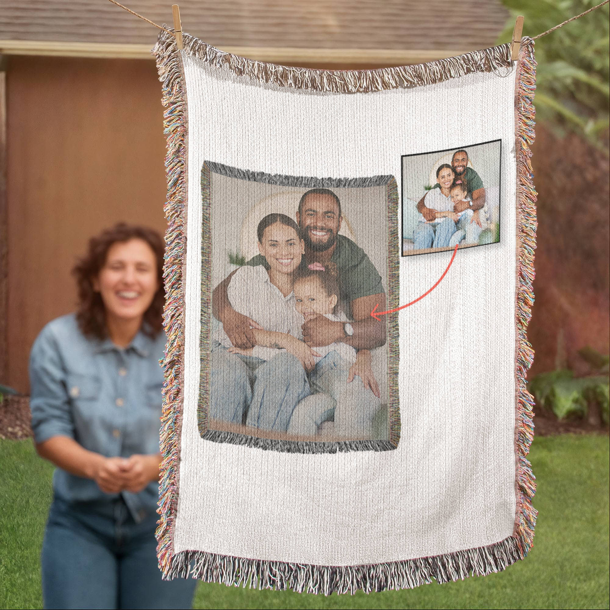 Photo Heirloom Woven Blanket - Portrait