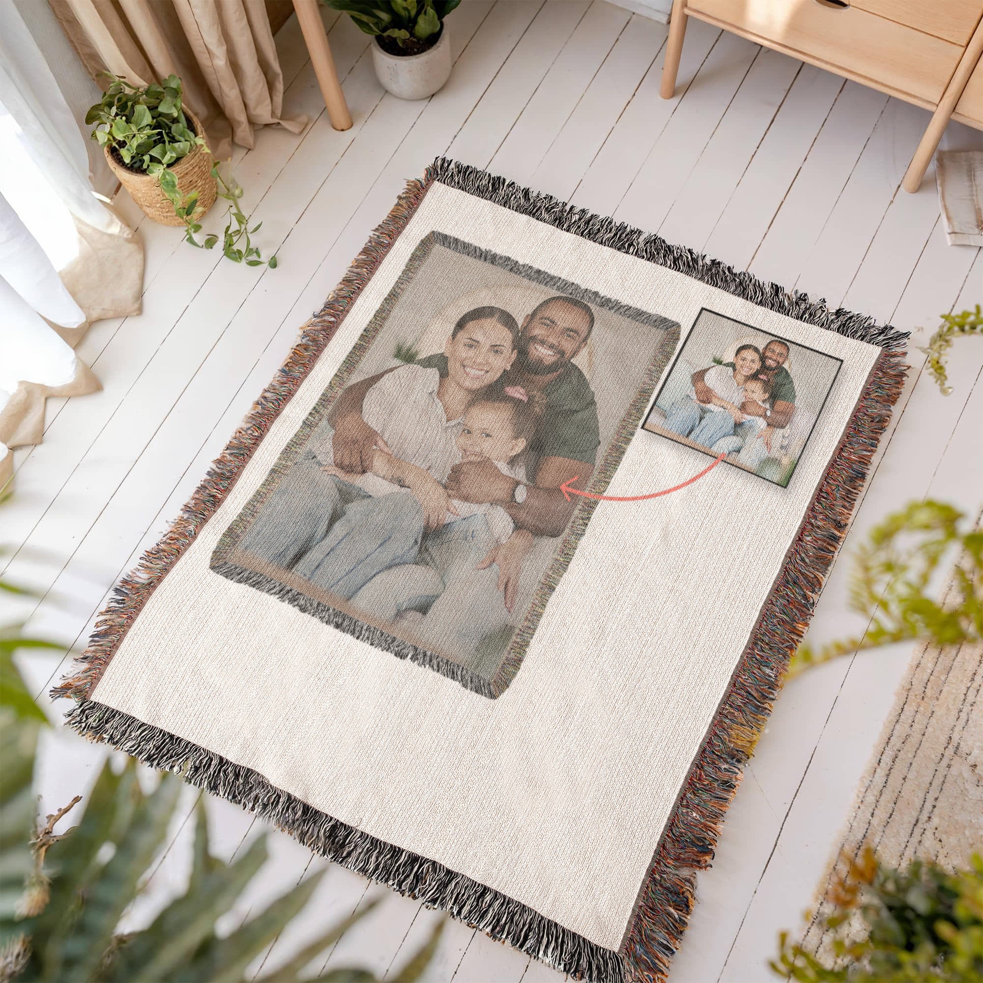 Photo Heirloom Woven Blanket - Portrait
