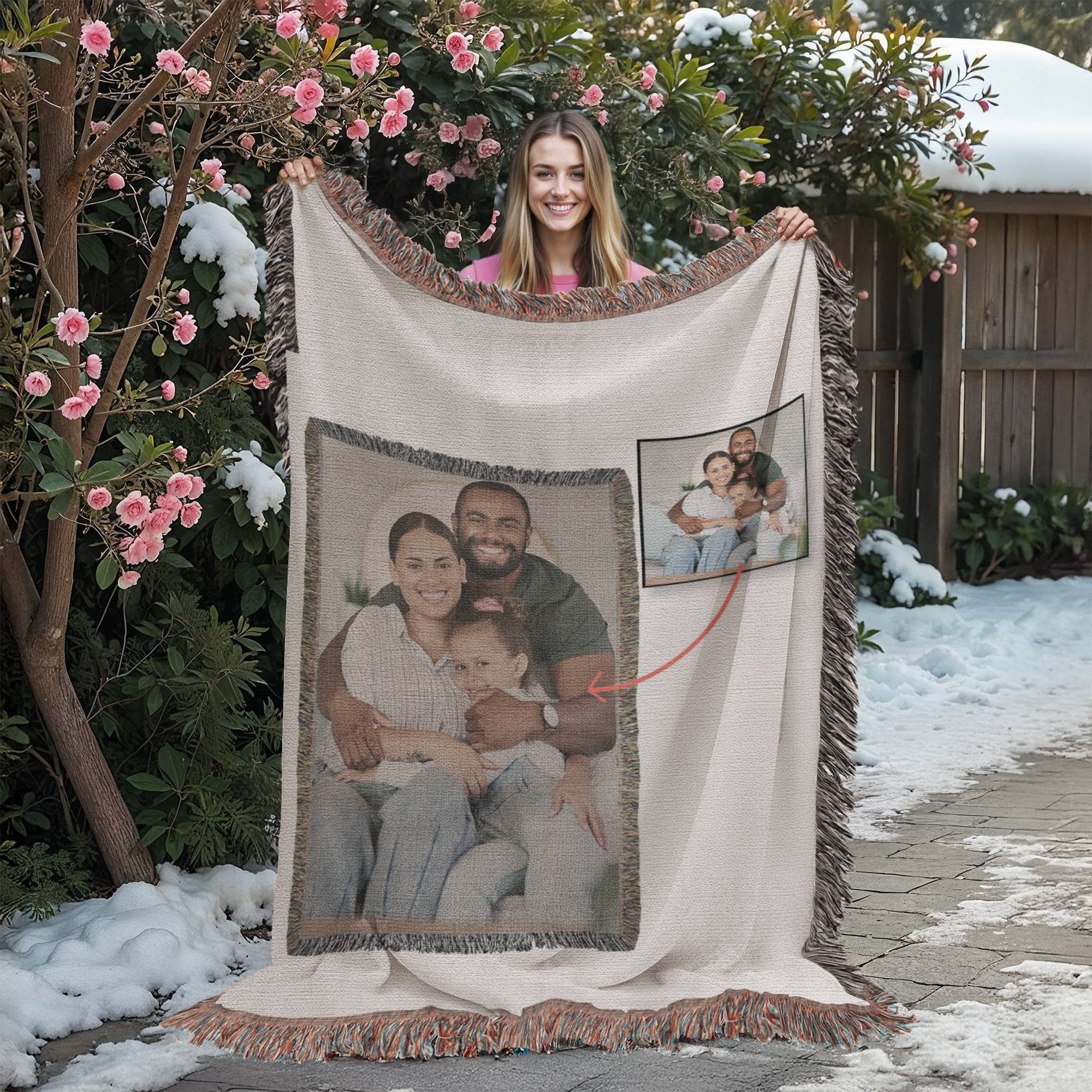 Photo Heirloom Woven Blanket - Portrait
