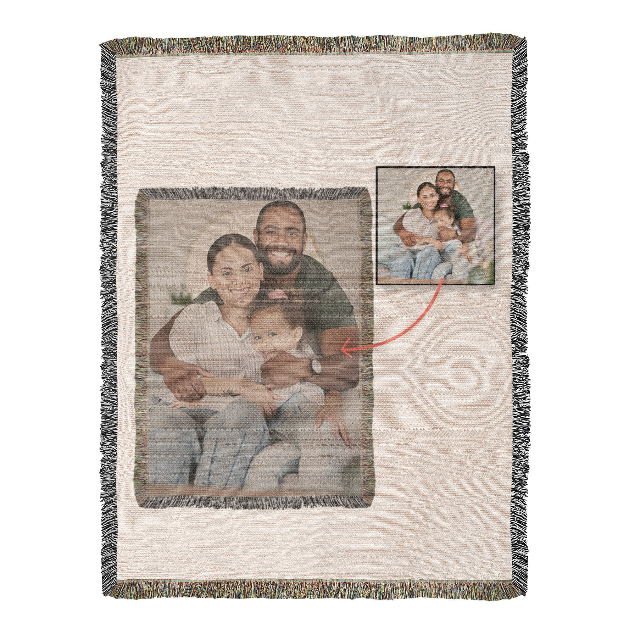 Photo Heirloom Woven Blanket - Portrait