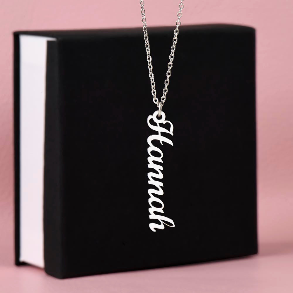 Multi Vertical Name Necklace - NO MC