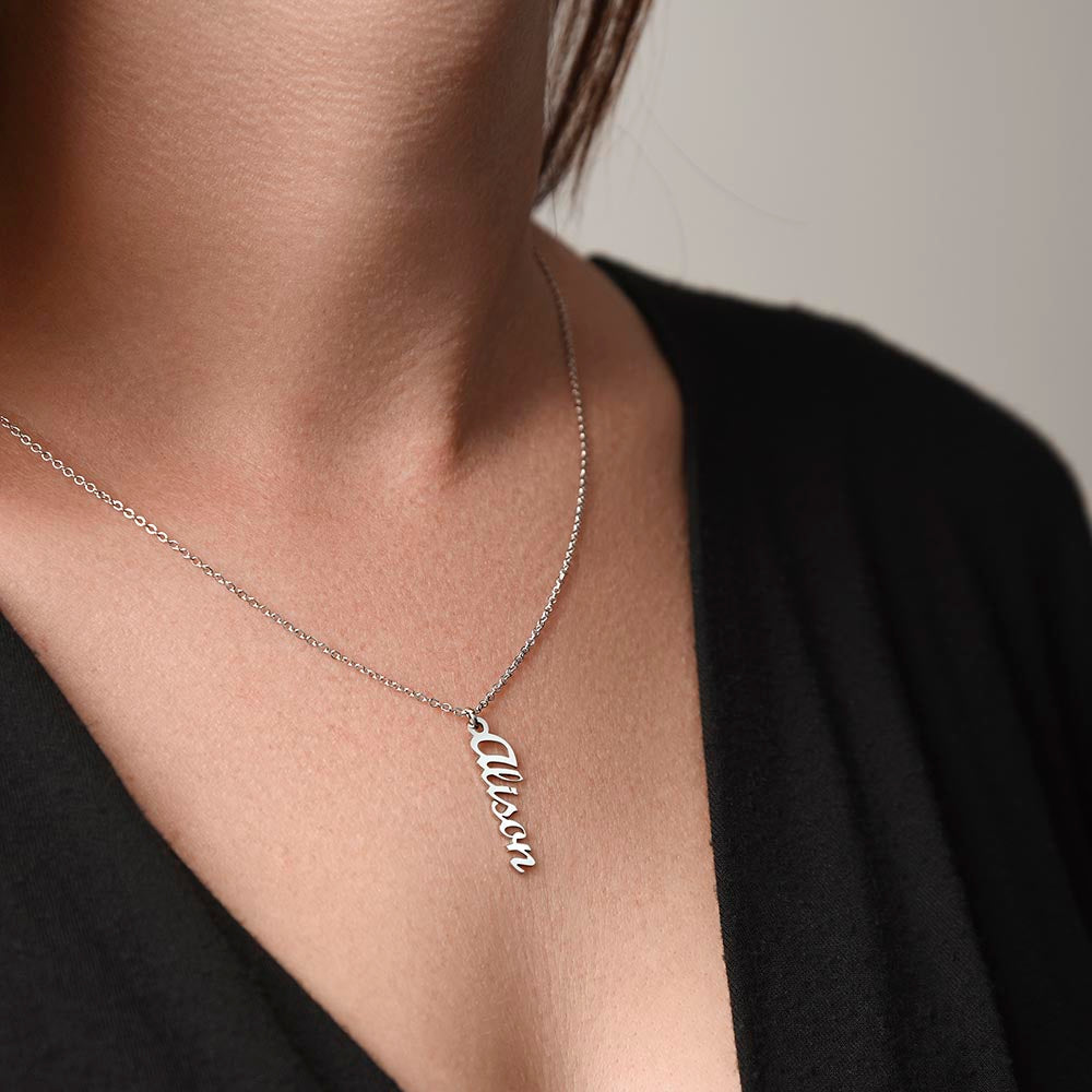 Multi Vertical Name Necklace - NO MC
