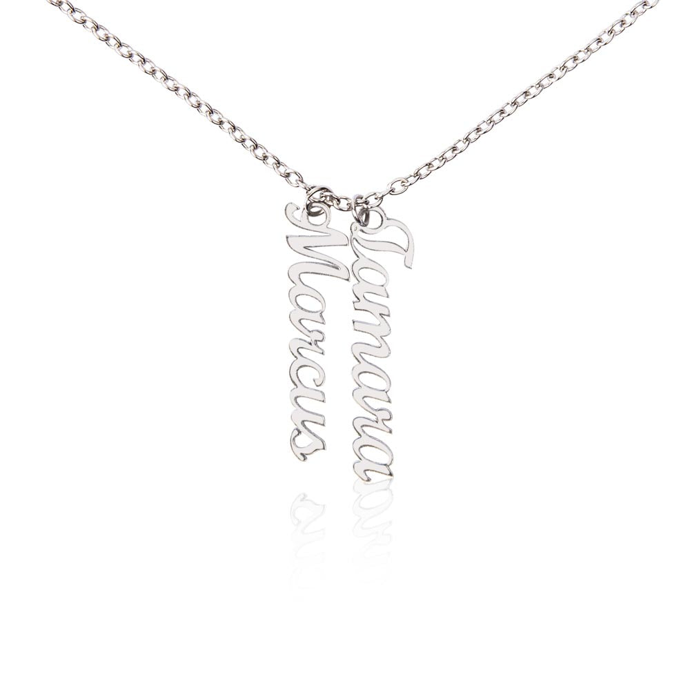 Multi Vertical Name Necklace - NO MC