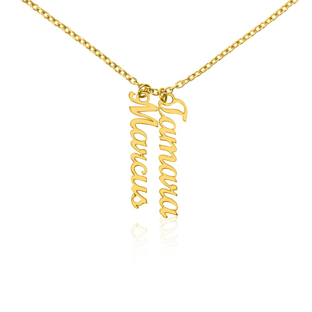 Multi Vertical Name Necklace - NO MC