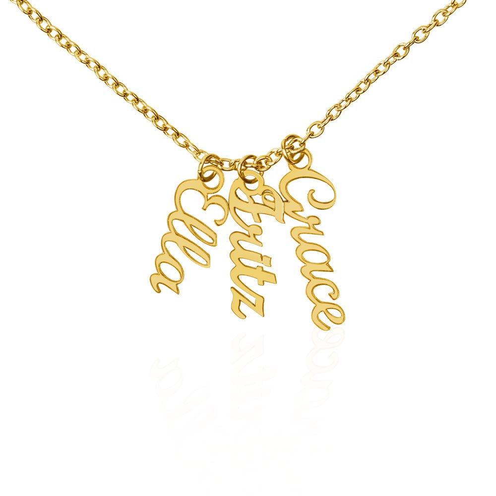 Multi Vertical Name Necklace - NO MC