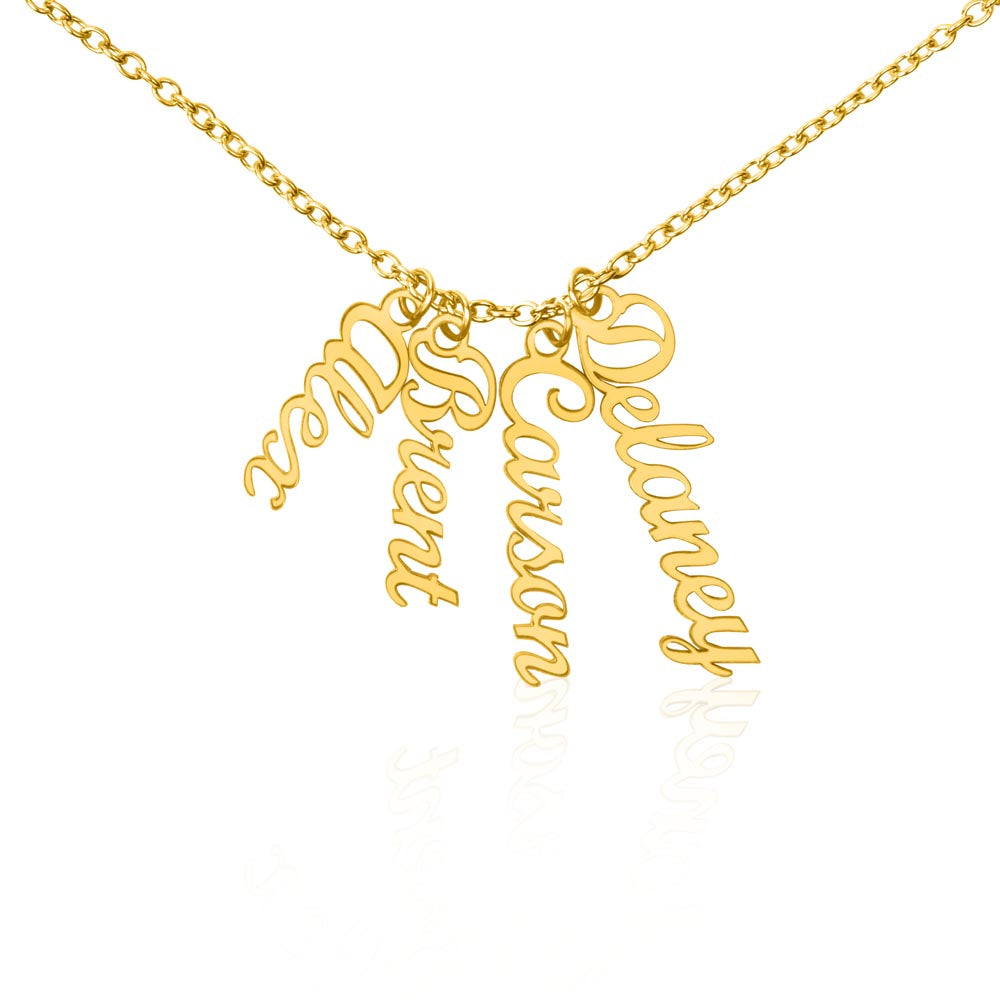 Multi Vertical Name Necklace - NO MC