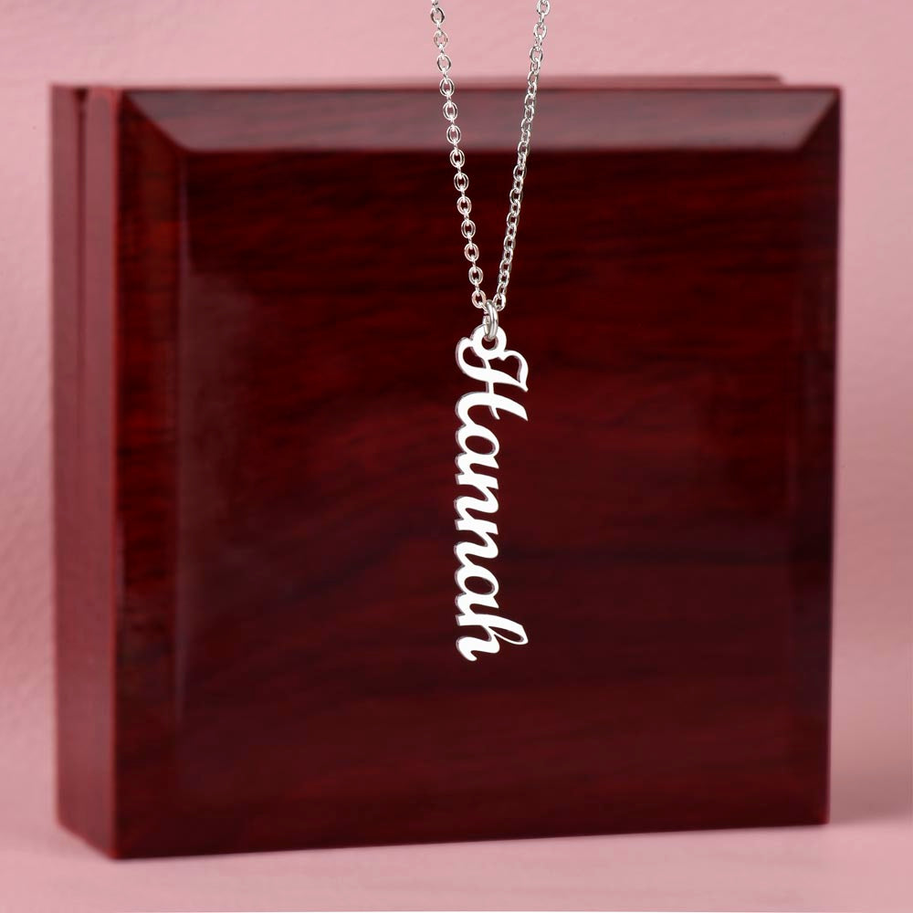 Multi Vertical Name Necklace - NO MC