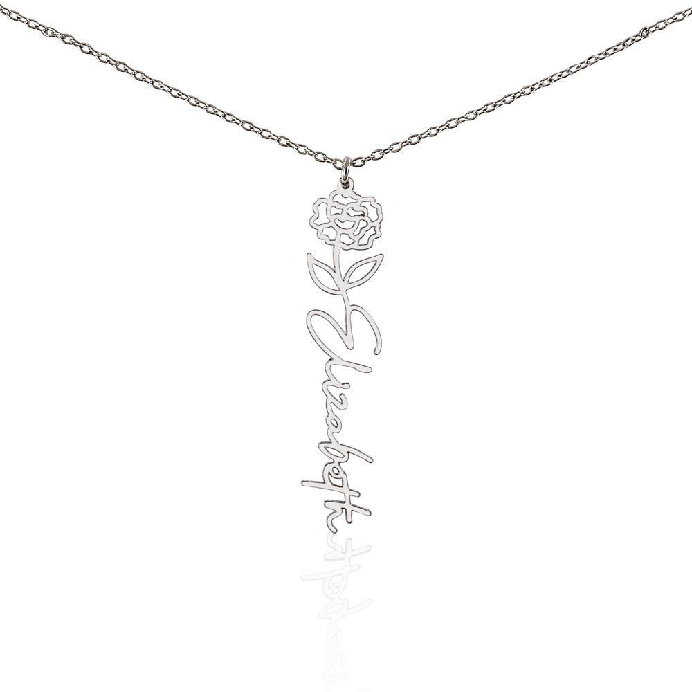 Flower Name Necklace - No MC
