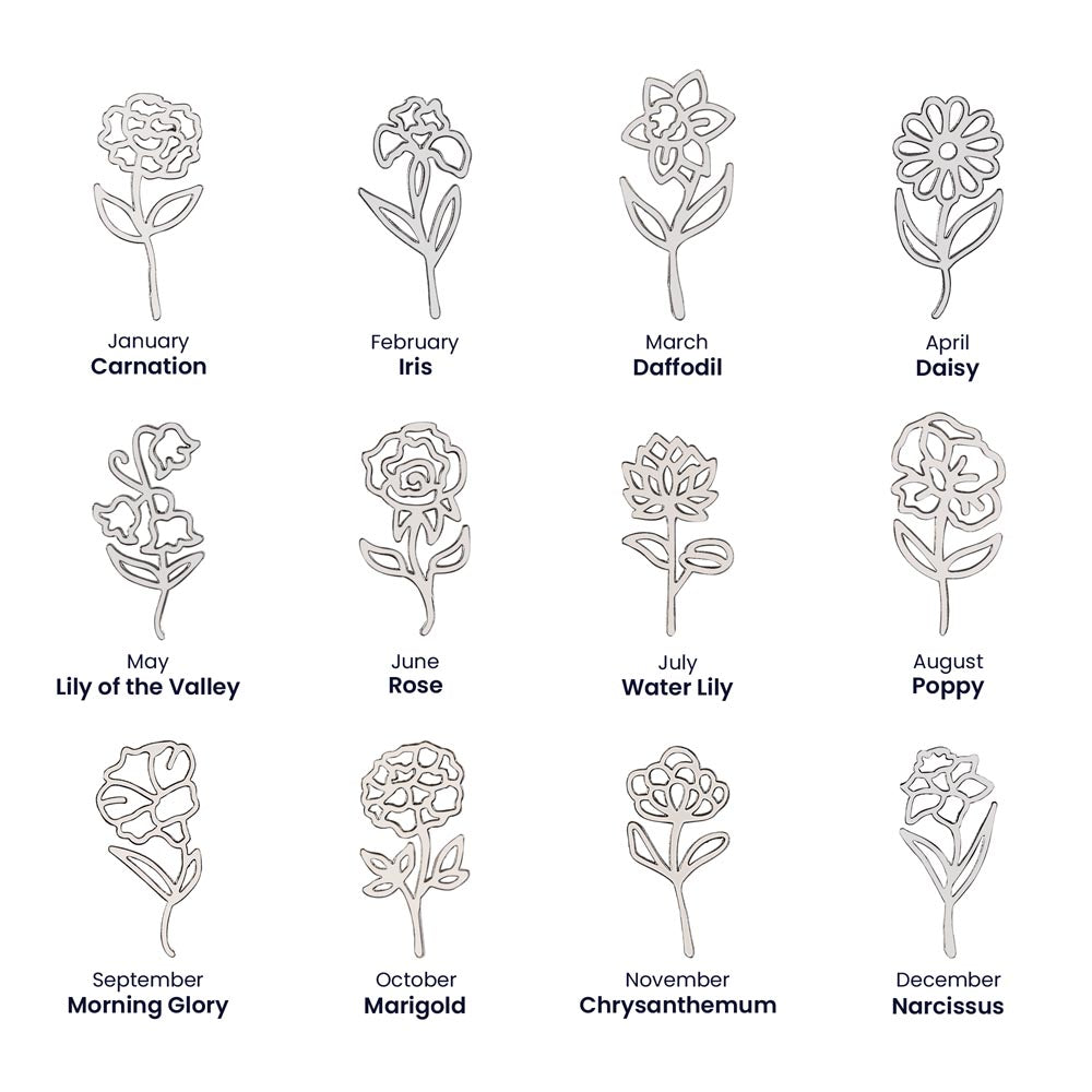 Flower Name Necklace - No MC