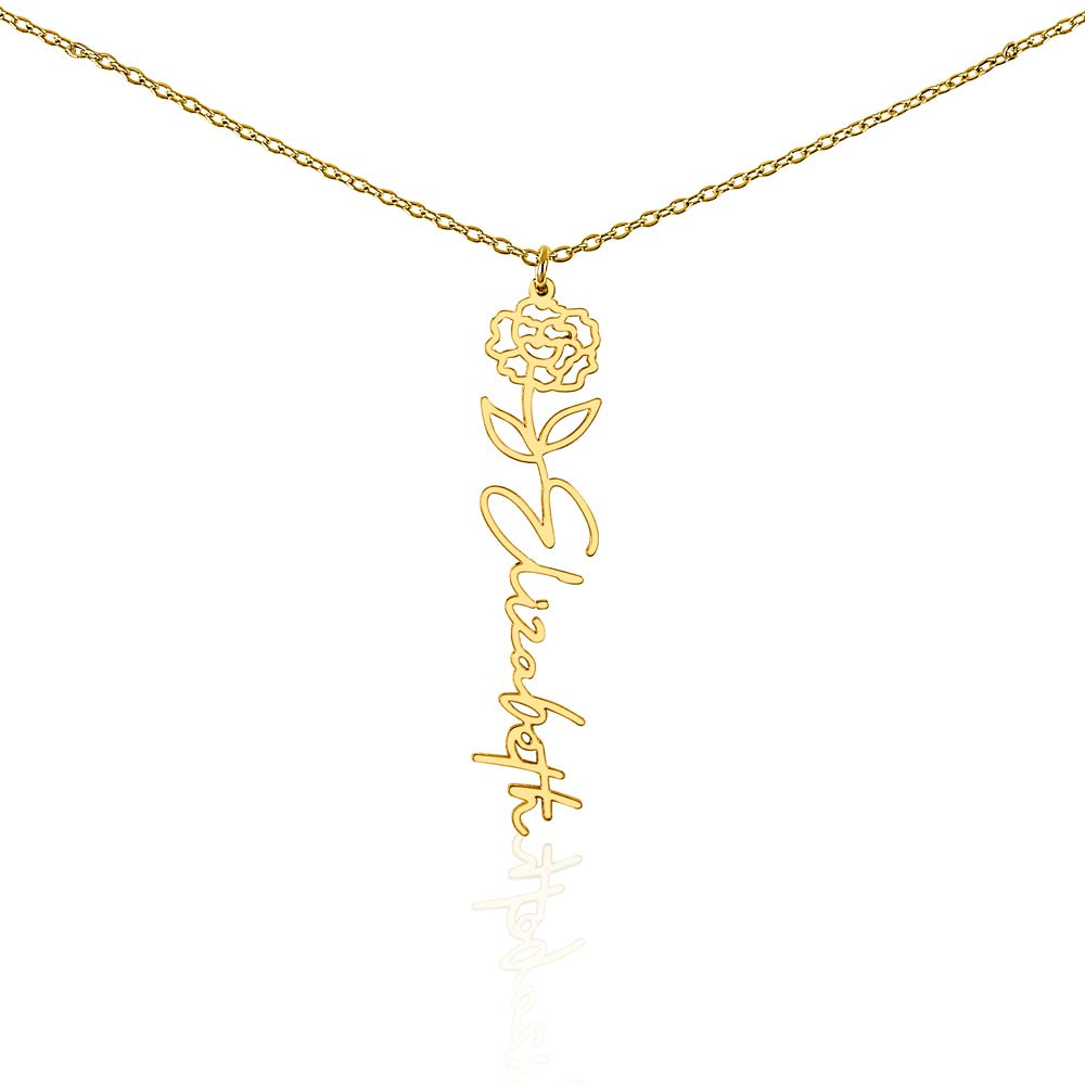 Flower Name Necklace - No MC