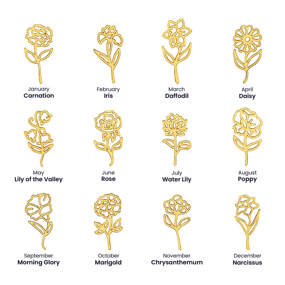 Flower Name Necklace - No MC