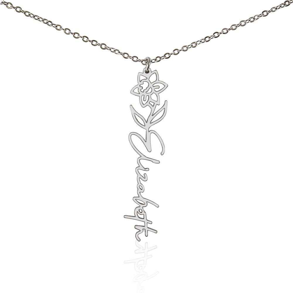 Flower Name Necklace - No MC