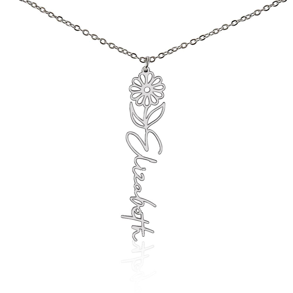 Flower Name Necklace - No MC