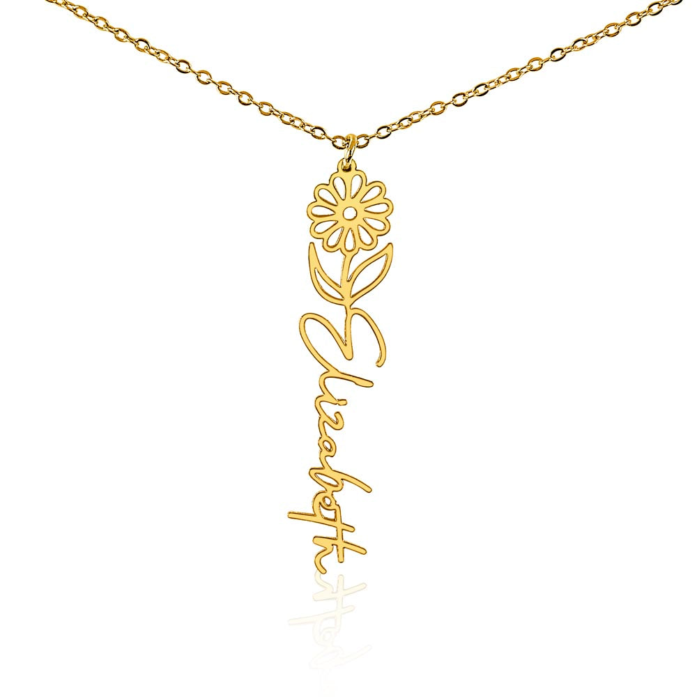 Flower Name Necklace - No MC