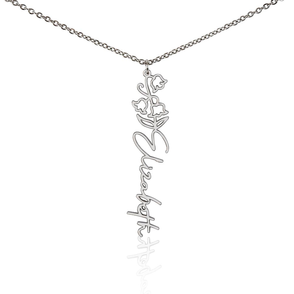 Flower Name Necklace - No MC