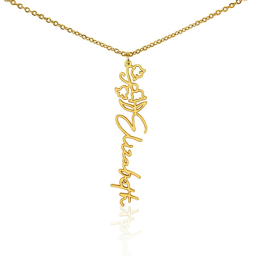 Flower Name Necklace - No MC