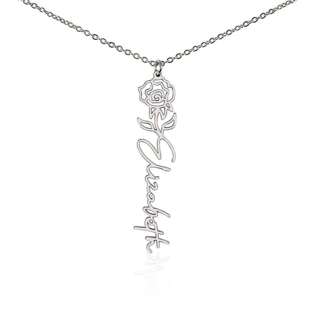 Flower Name Necklace - No MC