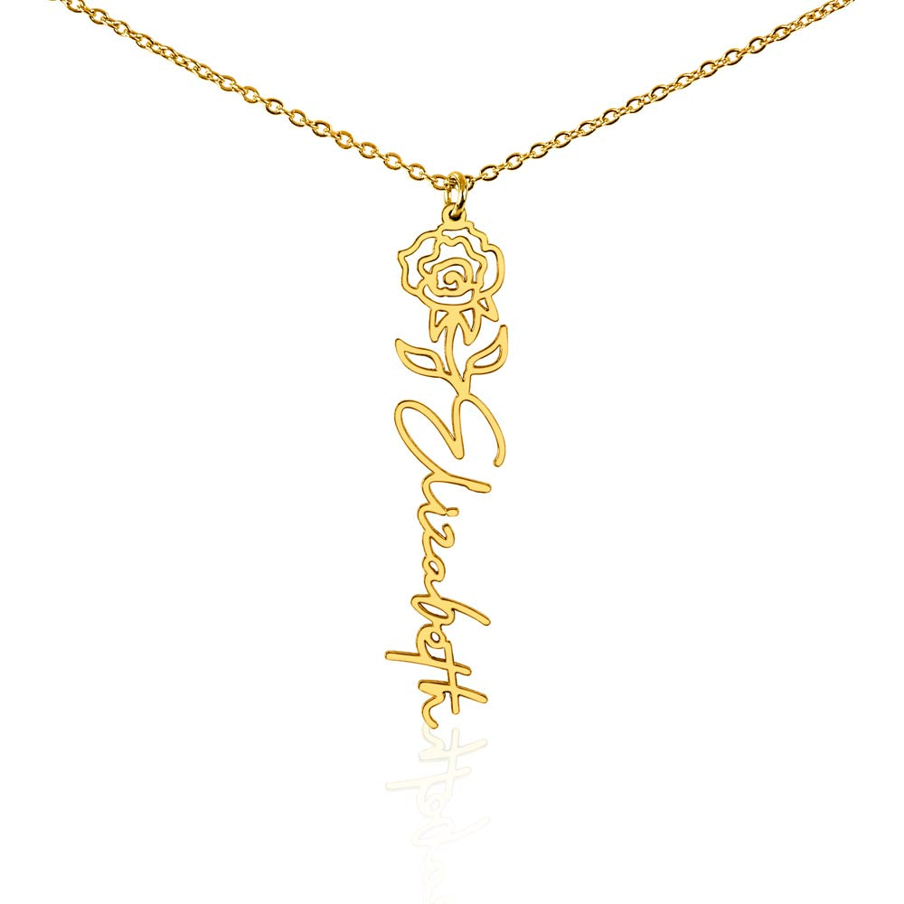 Flower Name Necklace - No MC