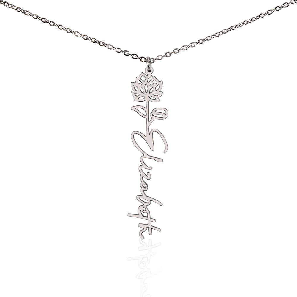 Flower Name Necklace - No MC