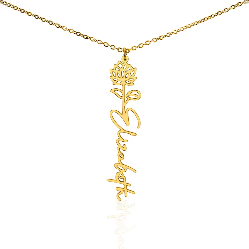 Flower Name Necklace - No MC