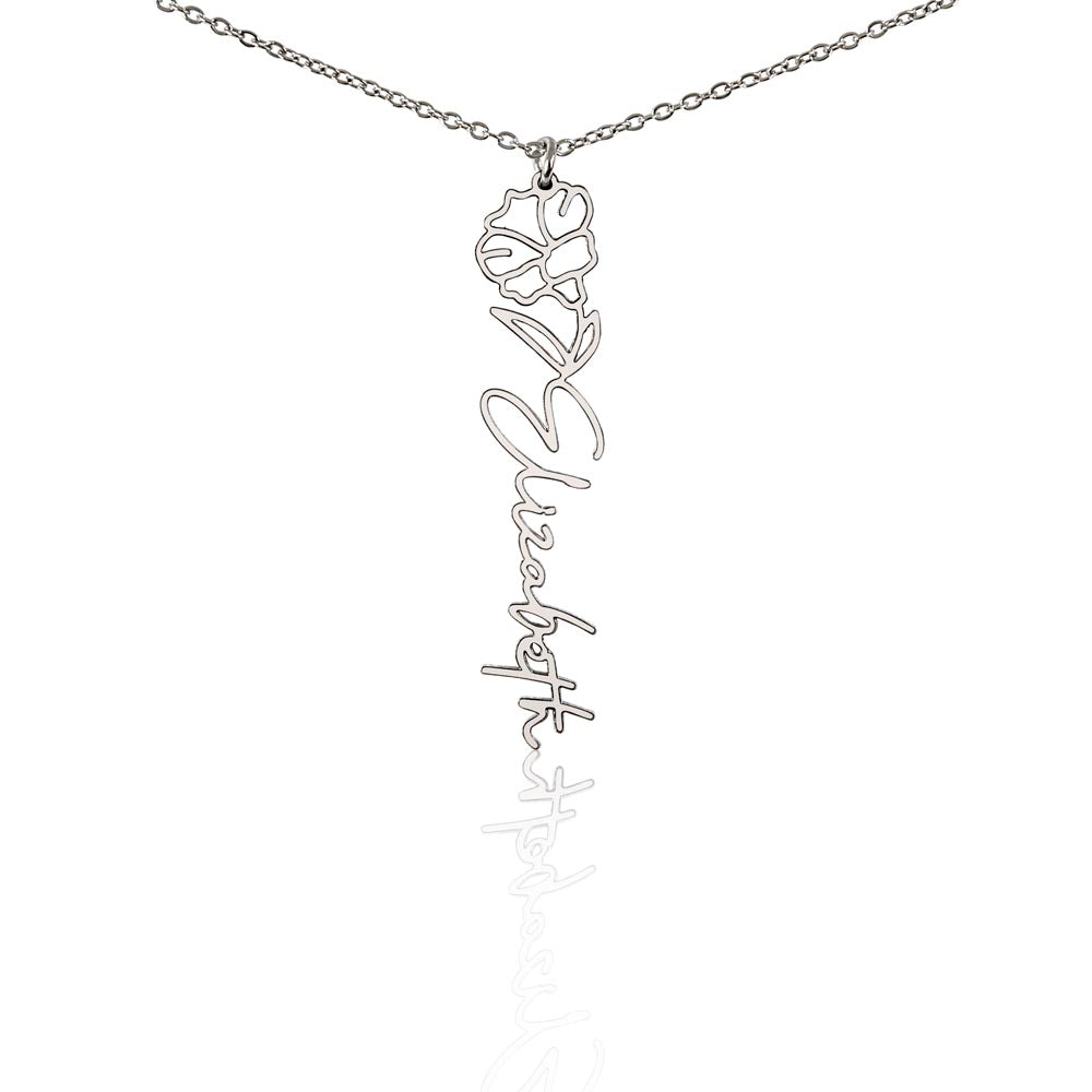 Flower Name Necklace - No MC