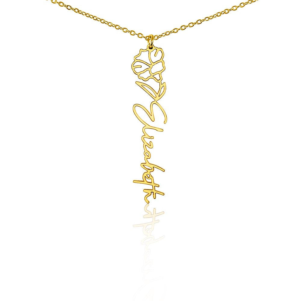Flower Name Necklace - No MC