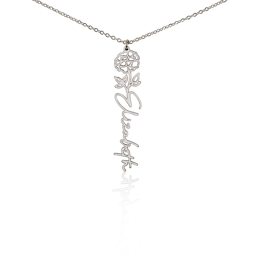 Flower Name Necklace - No MC