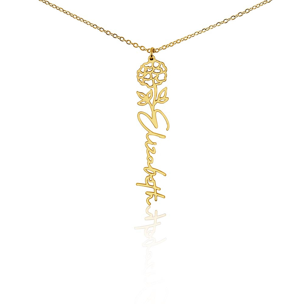 Flower Name Necklace - No MC